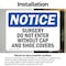 Signmission Surgery Do Not Enter Without Cap And Shoe Covers OSHA Notice Sign, Vinyl Decal, 14in x 10in, 2PK OS-2PACK-NS-D-1014-L-18510 - alternate 6